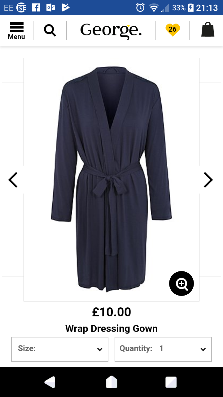 Lightweight dressing gown